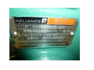 Reliance Electric-Motoreducteur-Plaque-Signalétique-01